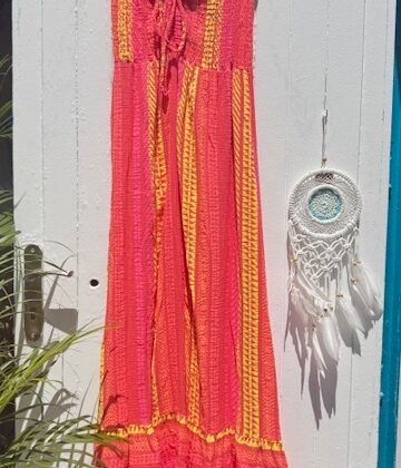 Vestido etnico fluor