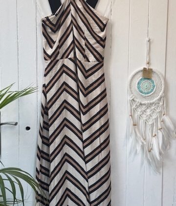 Vestido rayas cuello corbata