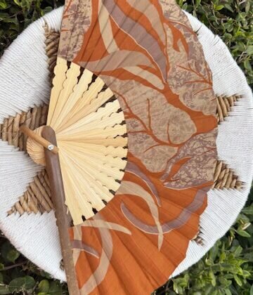Abanico Naranja y Beige